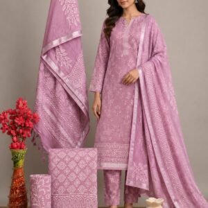 Classic Ethnic Silk Unstitched Suit