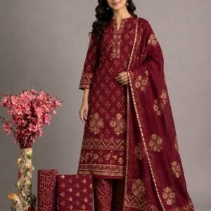 Desert Bloom Bandhani Unstitched Suit
