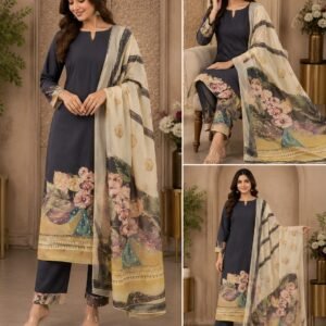 Mashlin Suite Set With Dupatta