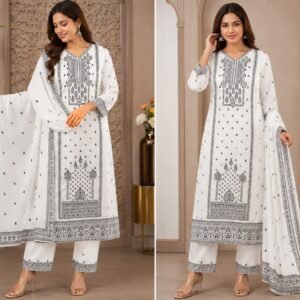 Cotton Silk Suite Set With Dupatta