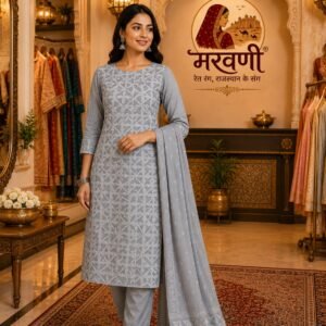 Applique Hand Work Suit