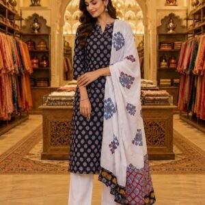 Applique Work Dupatta Suit
